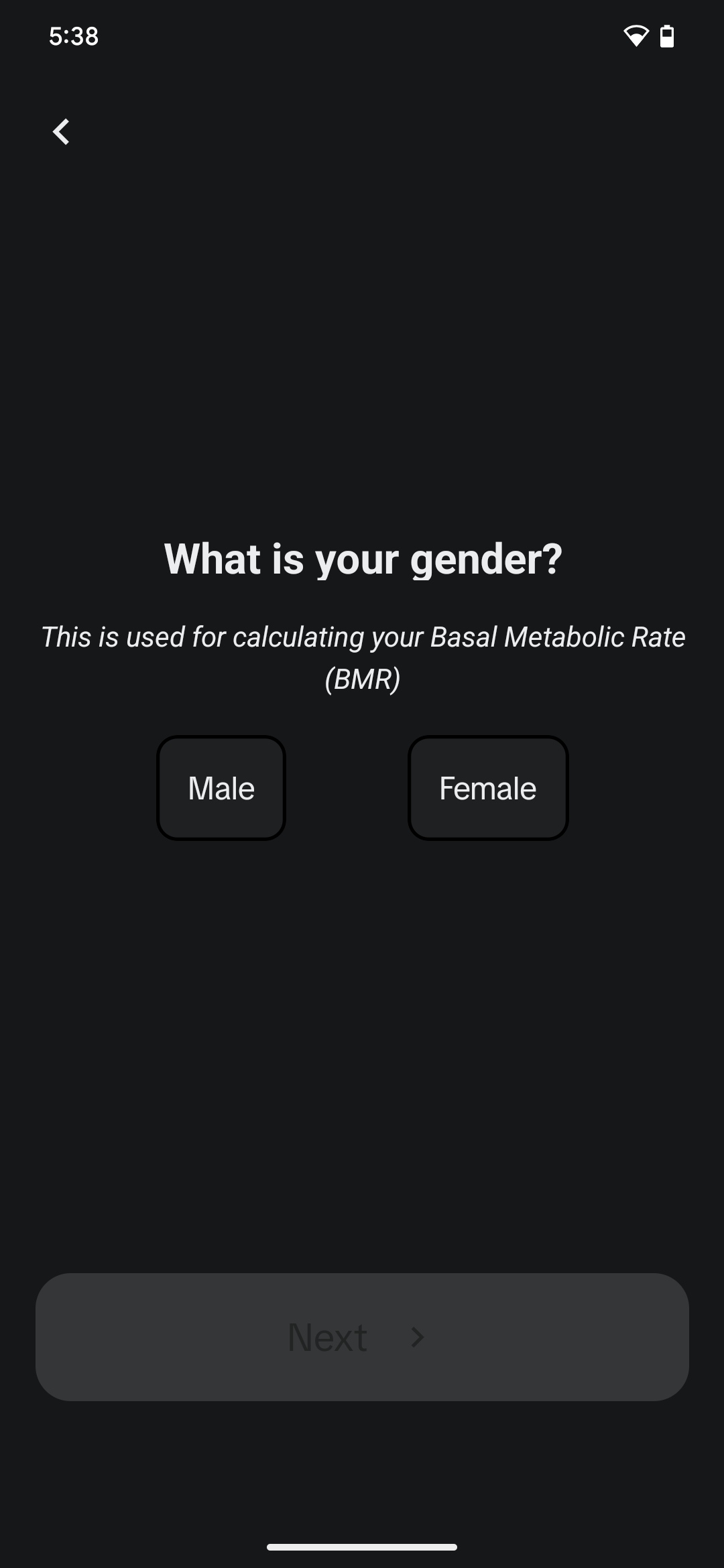 Gender text box